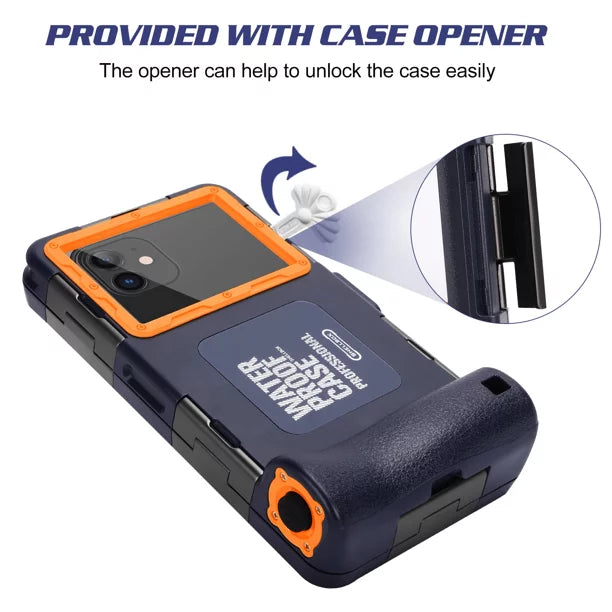 Protective for Snorkeling Sharp Photo Lanyard Surfing Inch all Phones Swimming Z2 6.9 Diving Video to Underwater Up Professional Waterproof Housing with UrbanX [15m/50ft] Case LCD And