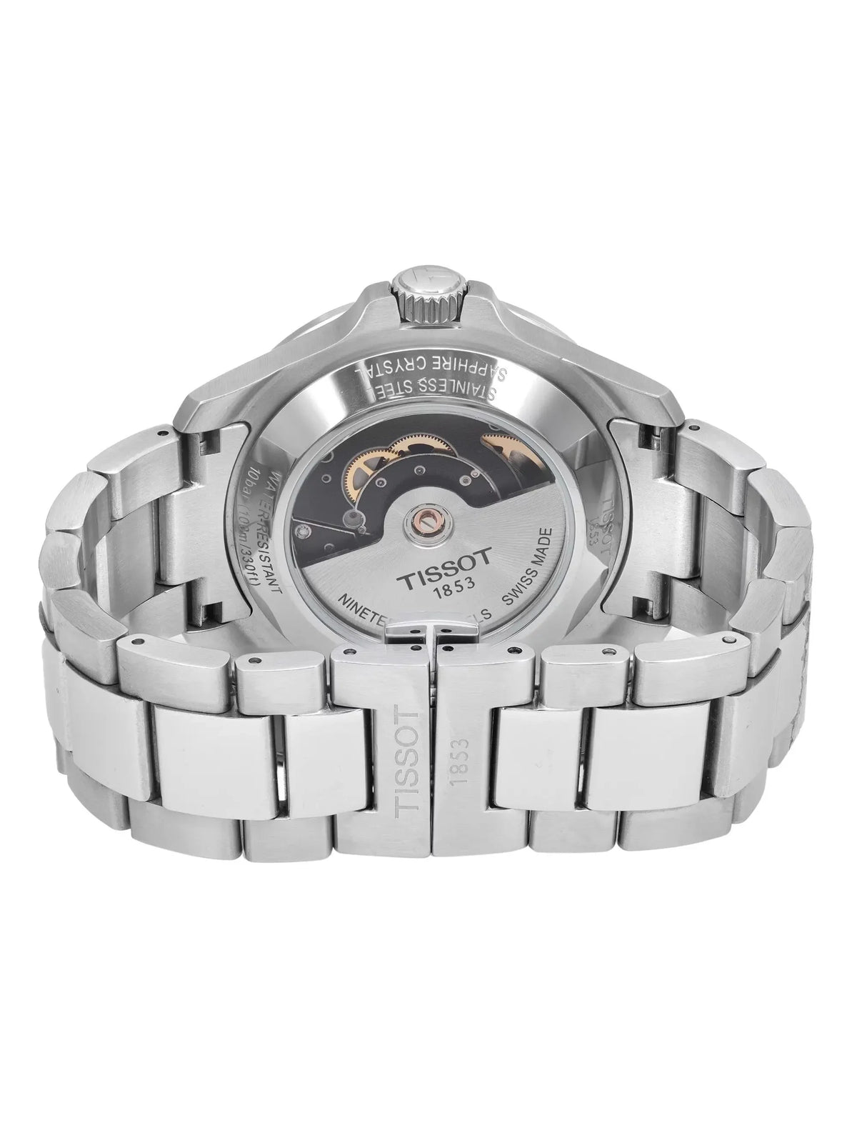 Silver Watch Tissot Men Swissmatic V8 Steel T106.407.11.031.00 Dial Automatic