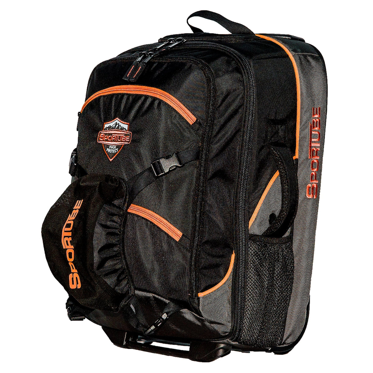 Orange Padded Bag, Cruiser Sportube Gear On Boot & Wheeled Carry Cabin