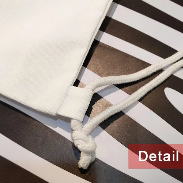 Shopping Fashion Deco Lies Backpack Mesh Art Canvas Rest Bag Animal Reusable Drawstring