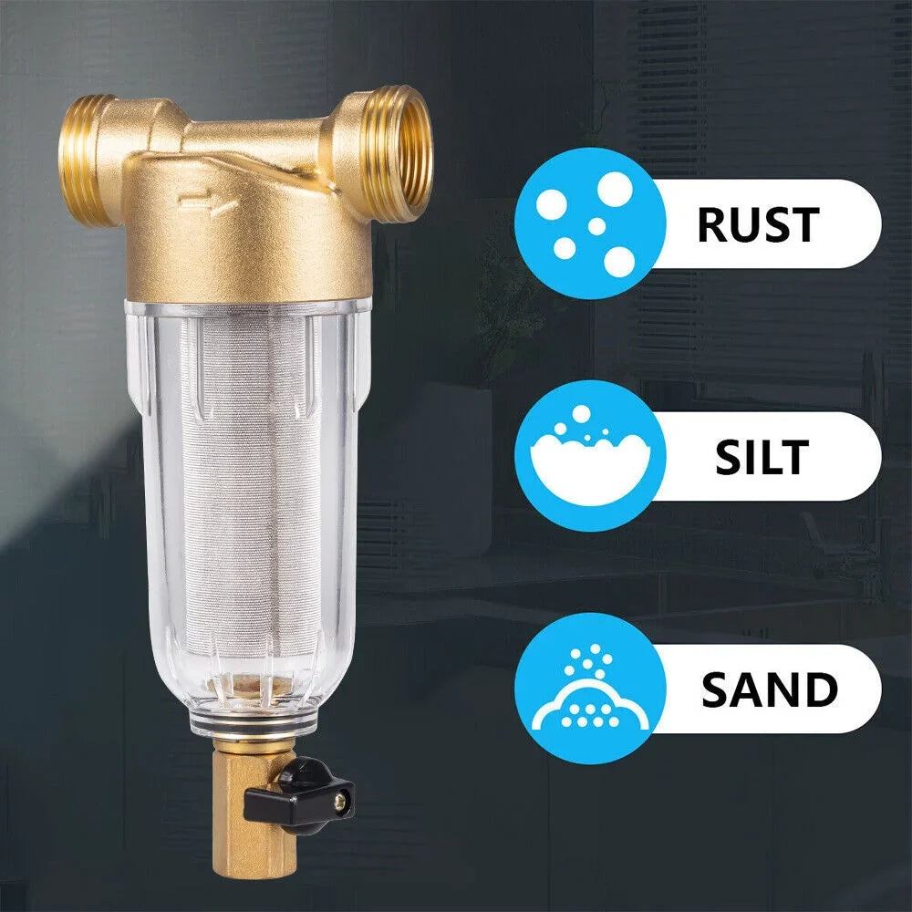 Filter Micron Spin 50 Water Sediment 2X System/whole House Water Pre-Filter Down