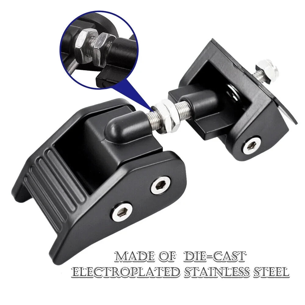 Jeep Defend Catch Jeep Black JK Sturdy Your Latch Wrangler Style Hood JLLOM in - for Lock 07-18