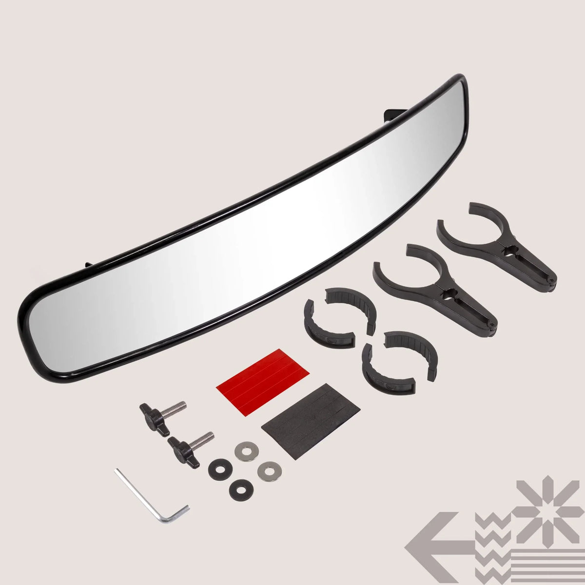 Pioneer UTV Convex XP, Mirror for RZR Kawasaki [Wide Polaris Turbo Can-Am Roll Yamaha 17" View [1.75"/2" [Shatterproof Clamp] ATV For Bar Glass] Mirror PRO Rearview Rear Visibility]