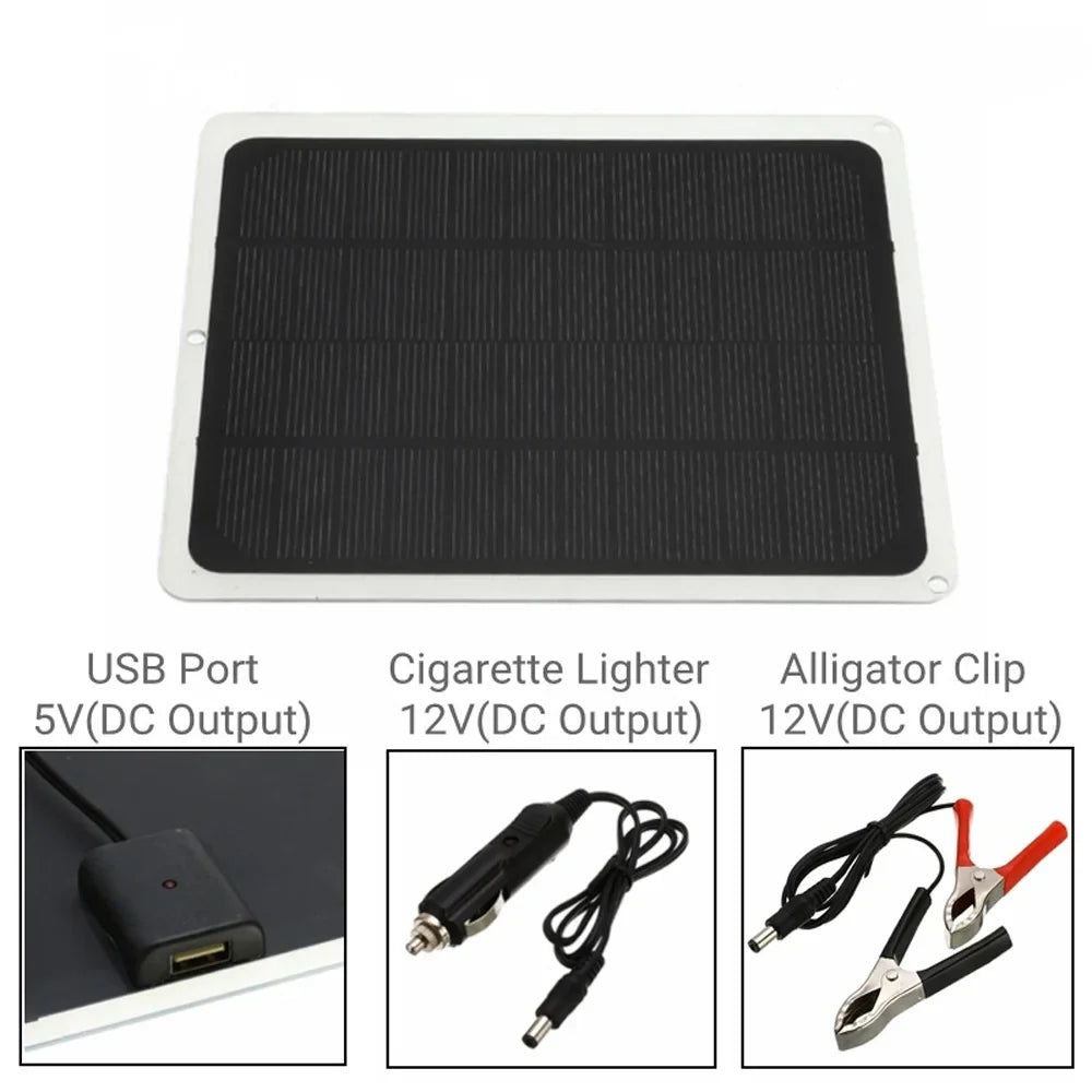 Camping Tool Silicon Monocrystalline - Panel Aibecy Portable for Hiking 20W Solar Charging