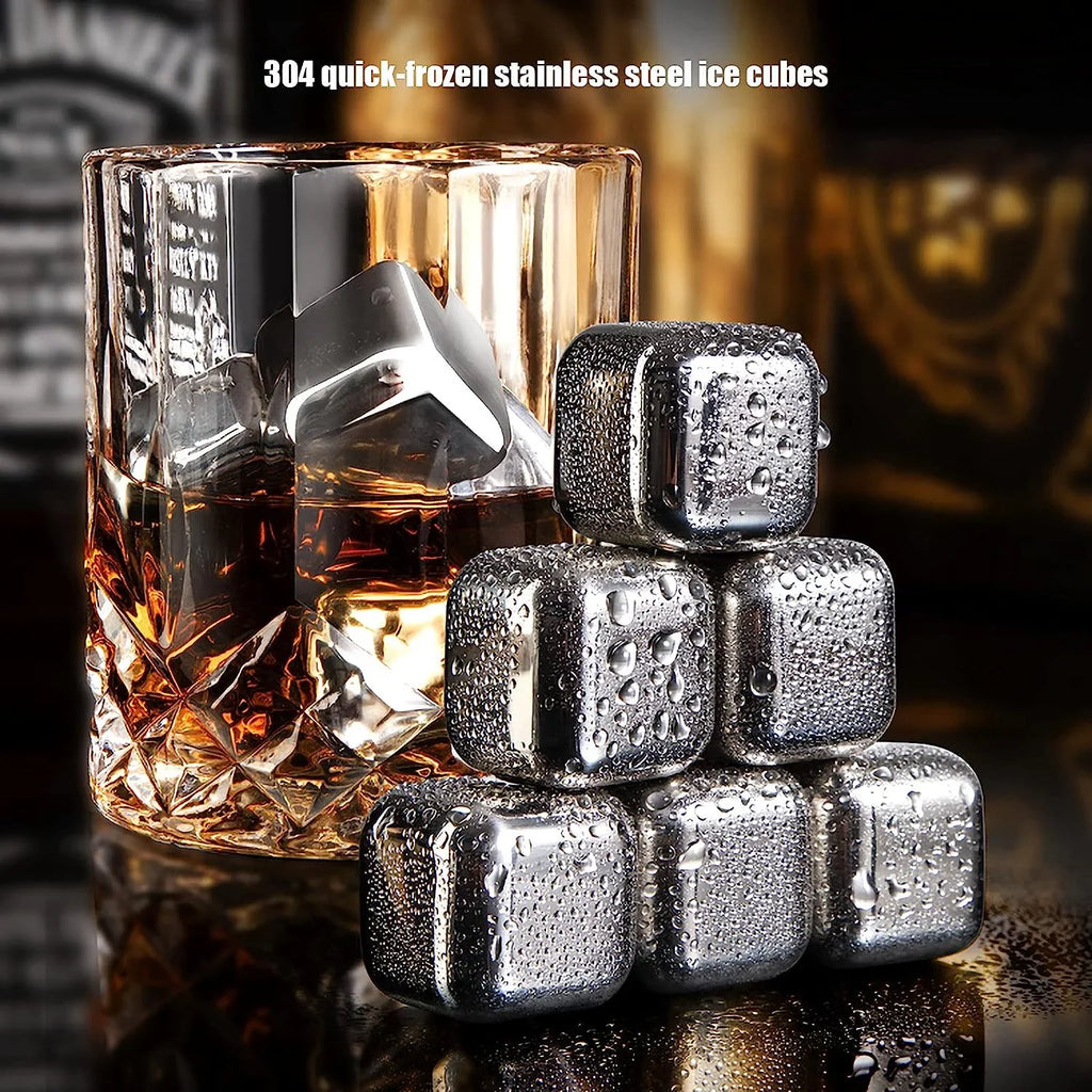 Scotch Men Pieces,Color:Heart-Shaped) Stainless Whisky Wine Cooling Tonic Rocks Metal Drinks Whisky Steel Party Gin Stones Chilling Cube Ice Women(Size:12 for Reusable
