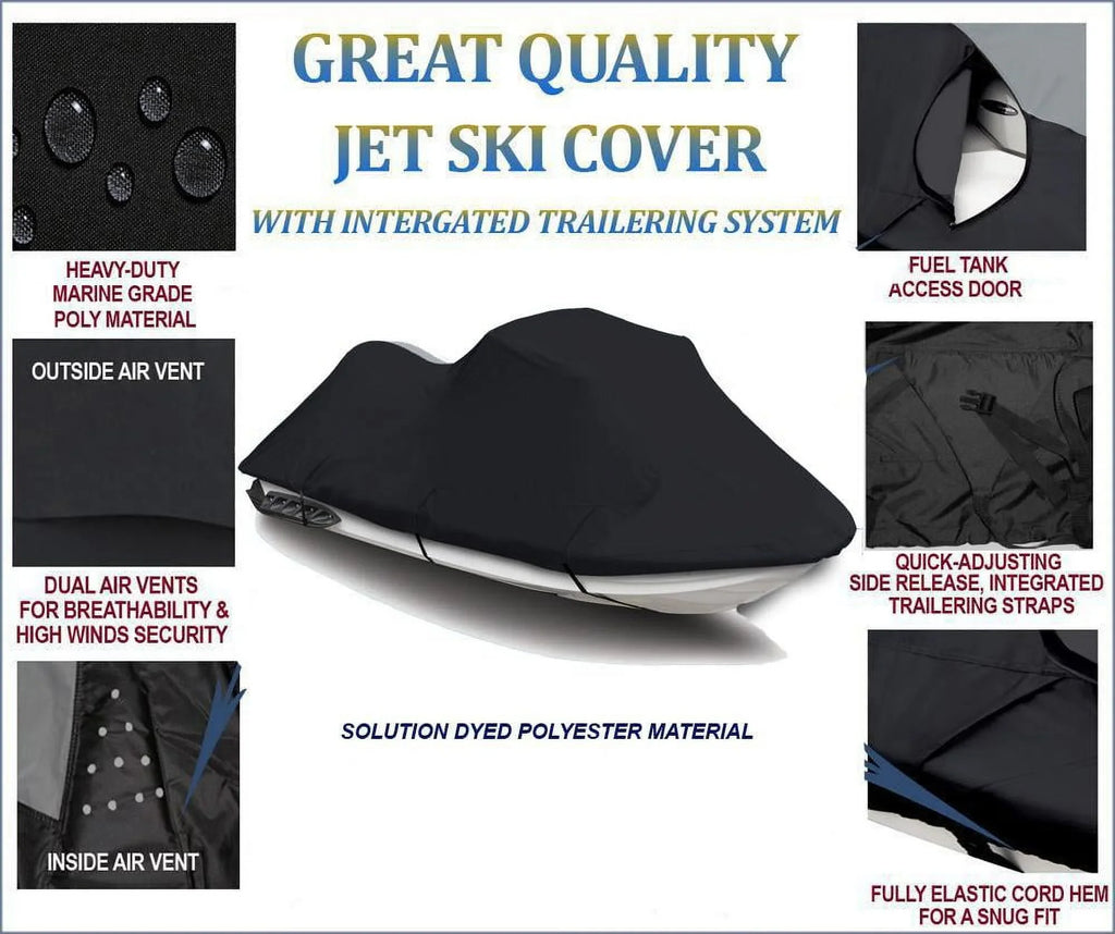 for 2007 SKI 2005 LINE THE 2006 Cover OF 1300R Cover PWC Wave Runner 2008 YAMAHA Ski JET TOP 2003 Compatible Jet GP 2004 2 Seater BLACK