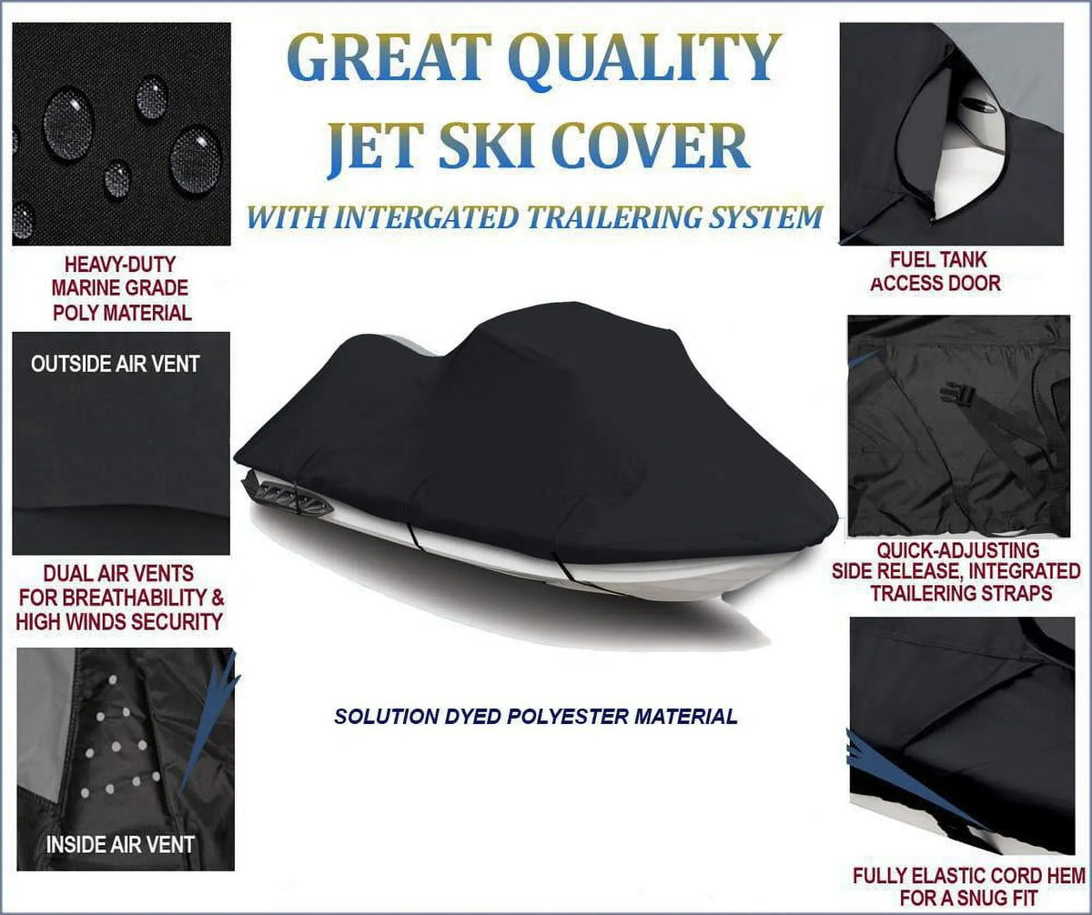 for 2007 SKI 2005 LINE THE 2006 Cover OF 1300R Cover PWC Wave Runner 2008 YAMAHA Ski JET TOP 2003 Compatible Jet GP 2004 2 Seater BLACK