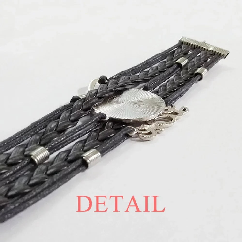 Bracelet Twisted Wristband Knitting Leather Seriously Worked Love Paint Rope Designer Accessory Hard