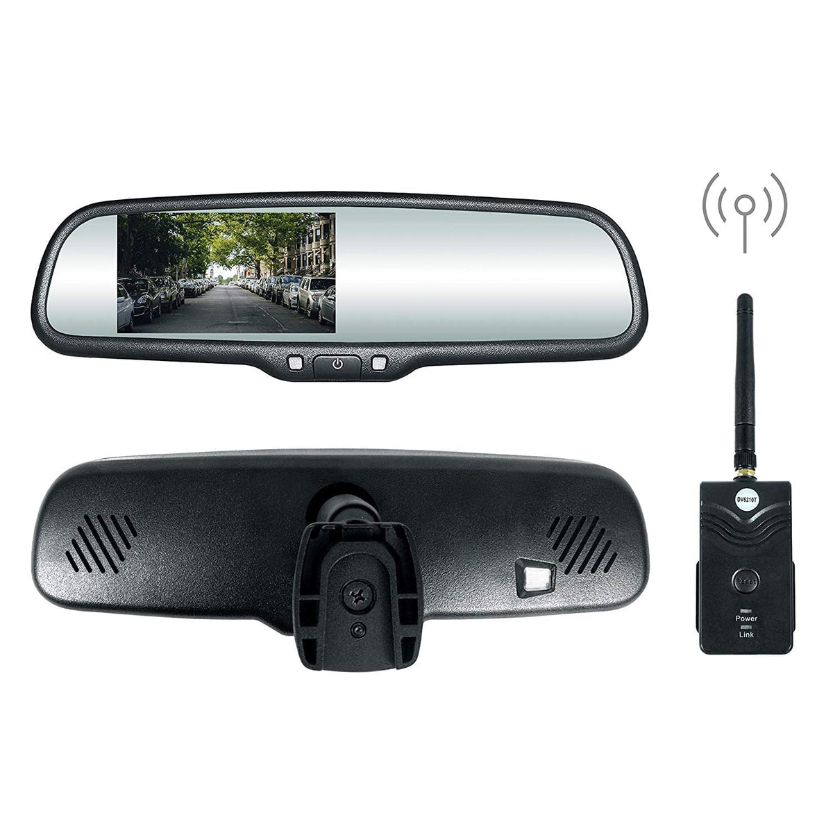 Transmitter View & Cars Tailgaters Universal | Wireless OEM Fit Mount LCD for Rear with 4.3" Screen Master Mirror