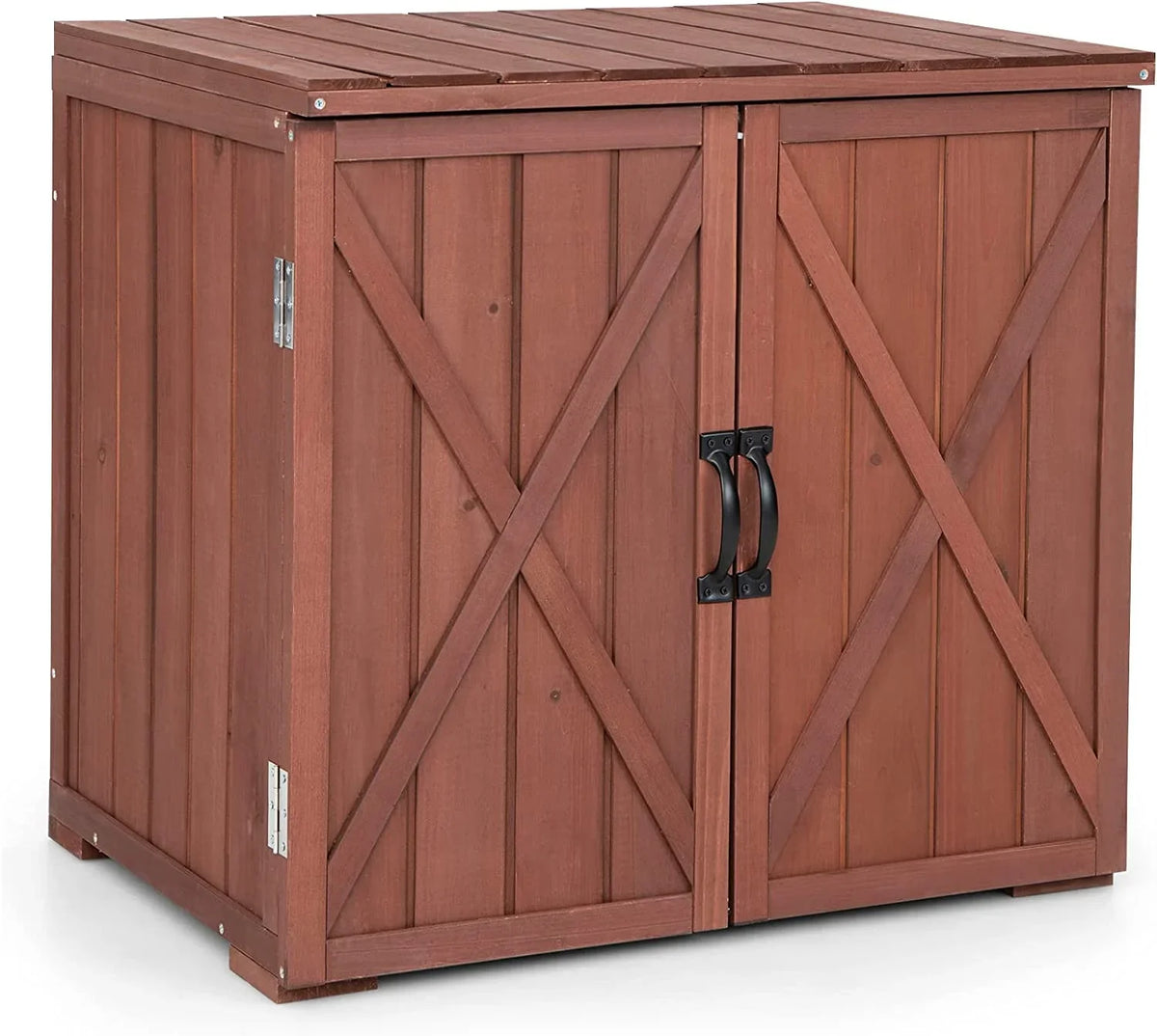Wooden 30" 28.5" Porch, Outdoor Cabinet Deck Assembly, x 22" Backyard & Storage Box Inner Box, for Countertop, Storage W/Spacious Tool 30" Space x Storage Easy (Brown) Garden