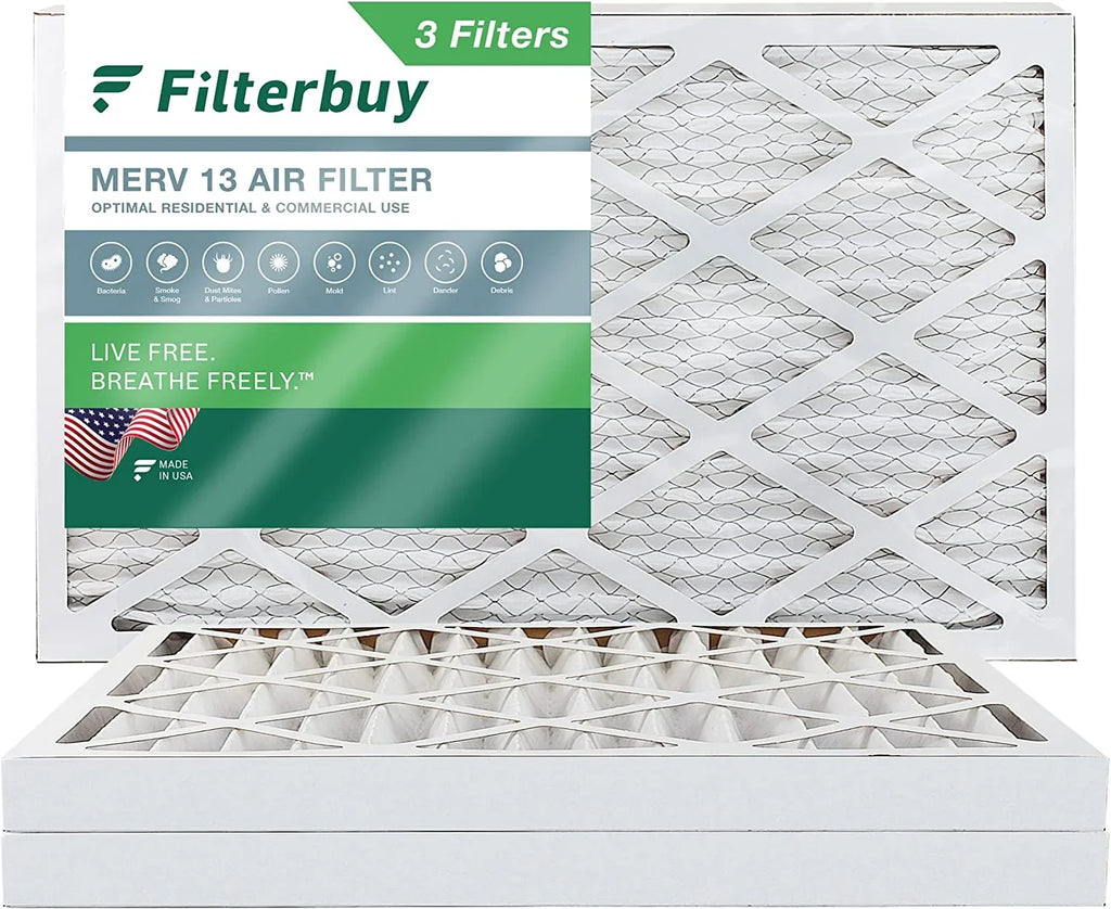 MERV Air 13 (3-Pack) Filters 16x36x2 Furnace Pleated HVAC Filterbuy AC