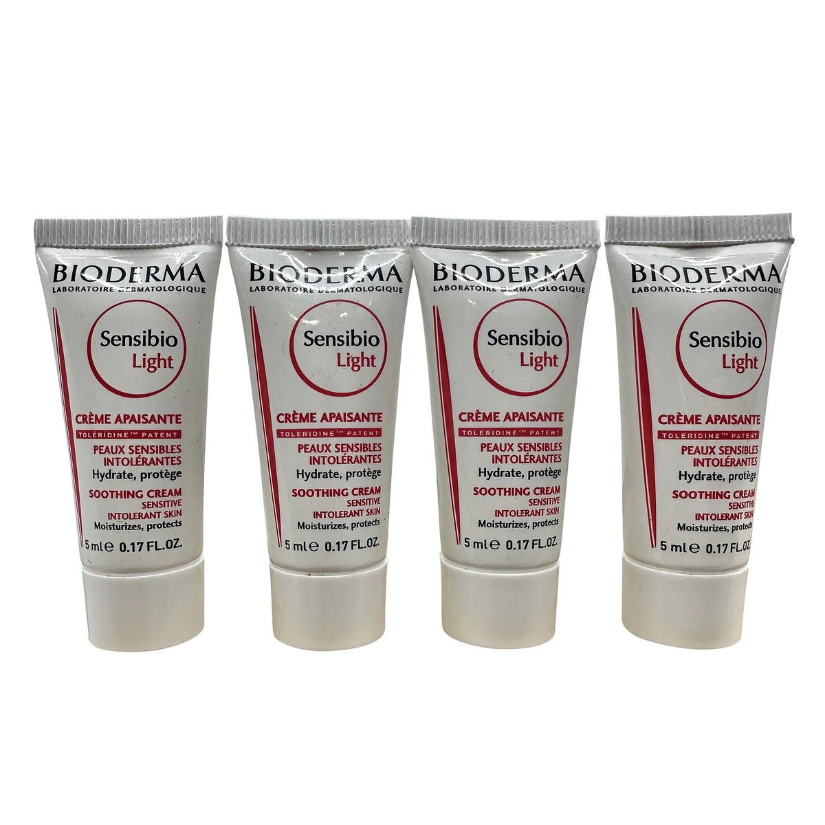 Light Sensibio Soothing of Skin & Cream 0.17 oz Intolerant Bioderma Sensitive 4 Set