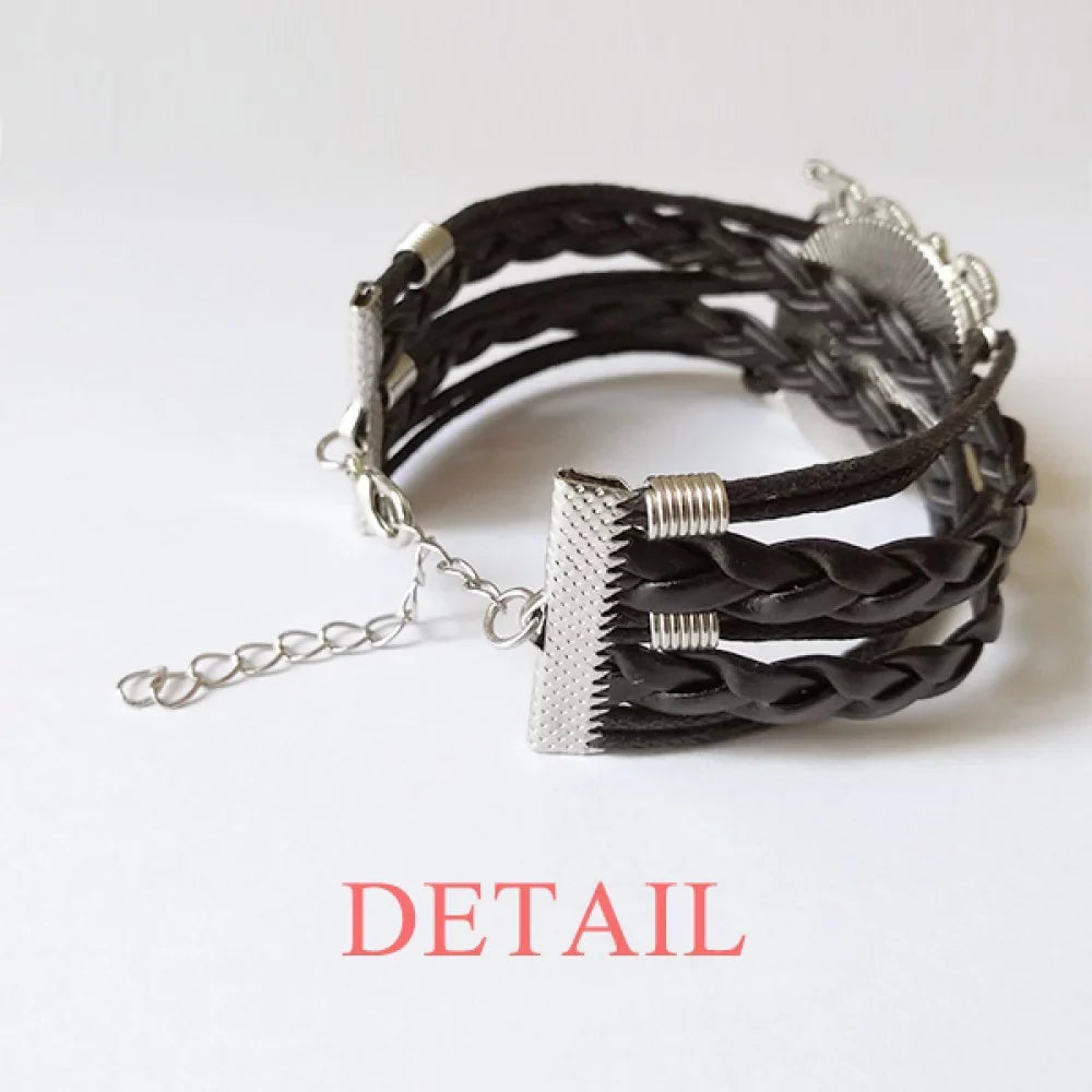 Bracelet Twisted Wristband Knitting Leather Seriously Worked Love Paint Rope Designer Accessory Hard