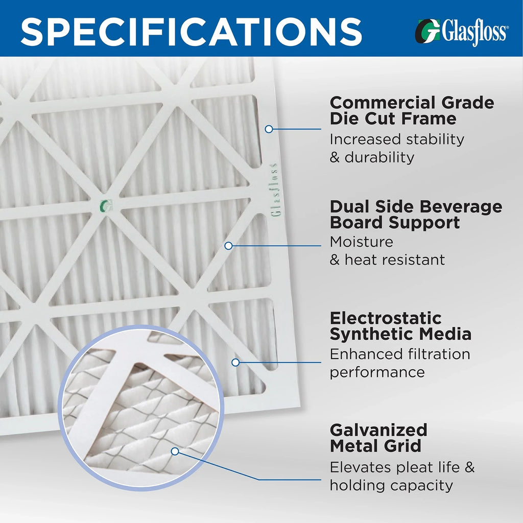 by 3-3/4 ( x Filters 5 19-3/8 Pleated 20x24x4 23-3/8 HVAC ) Quantity 10 Air Exact MERV x Size: Glasfloss.