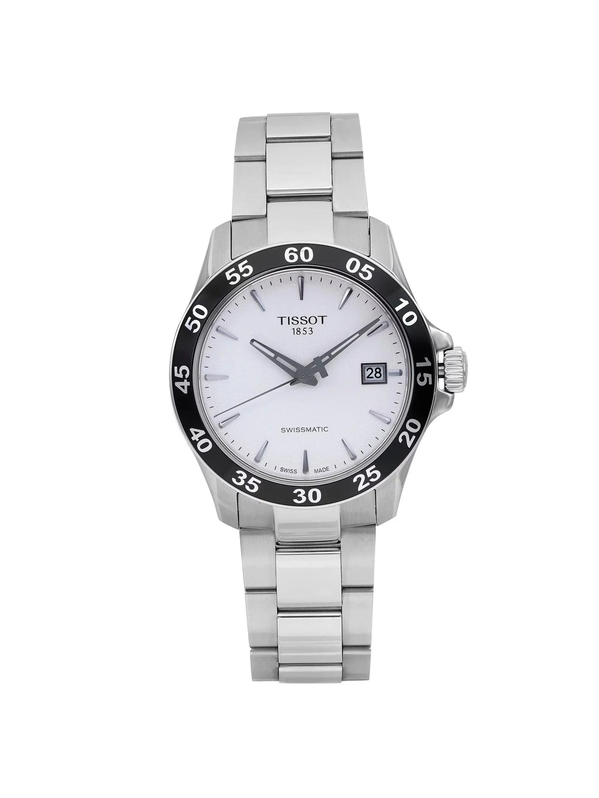 Silver Watch Tissot Men Swissmatic V8 Steel T106.407.11.031.00 Dial Automatic