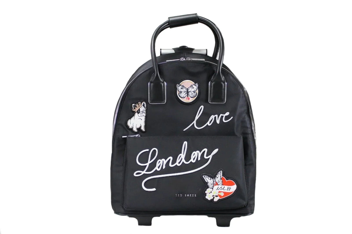 Baker Sheeaa Carry Ted London Black with Love Travel Bag On Patches Detail