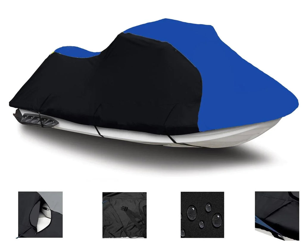Bombardier Cover for 2015 Jet PWC 2016 Compatible 2019 HEAVY-DUTY GTI Sea 2014 Doo 2018 2017 Ski Watercraft BLUE 2011 2013 155 Sea-Doo SE Cover BLACK / 2012
