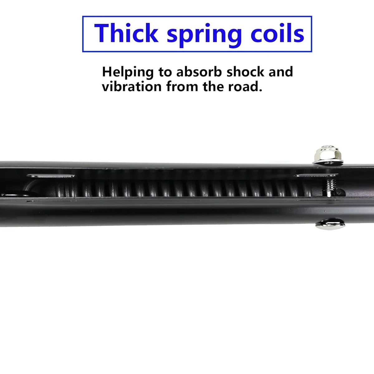 Set Spring Flap Semi Trucks 1-1/8" Bracket Bolt Holder Black Mud Straight Hanger Spacing POWERWORKS Loaded Mudflap for 30" Length