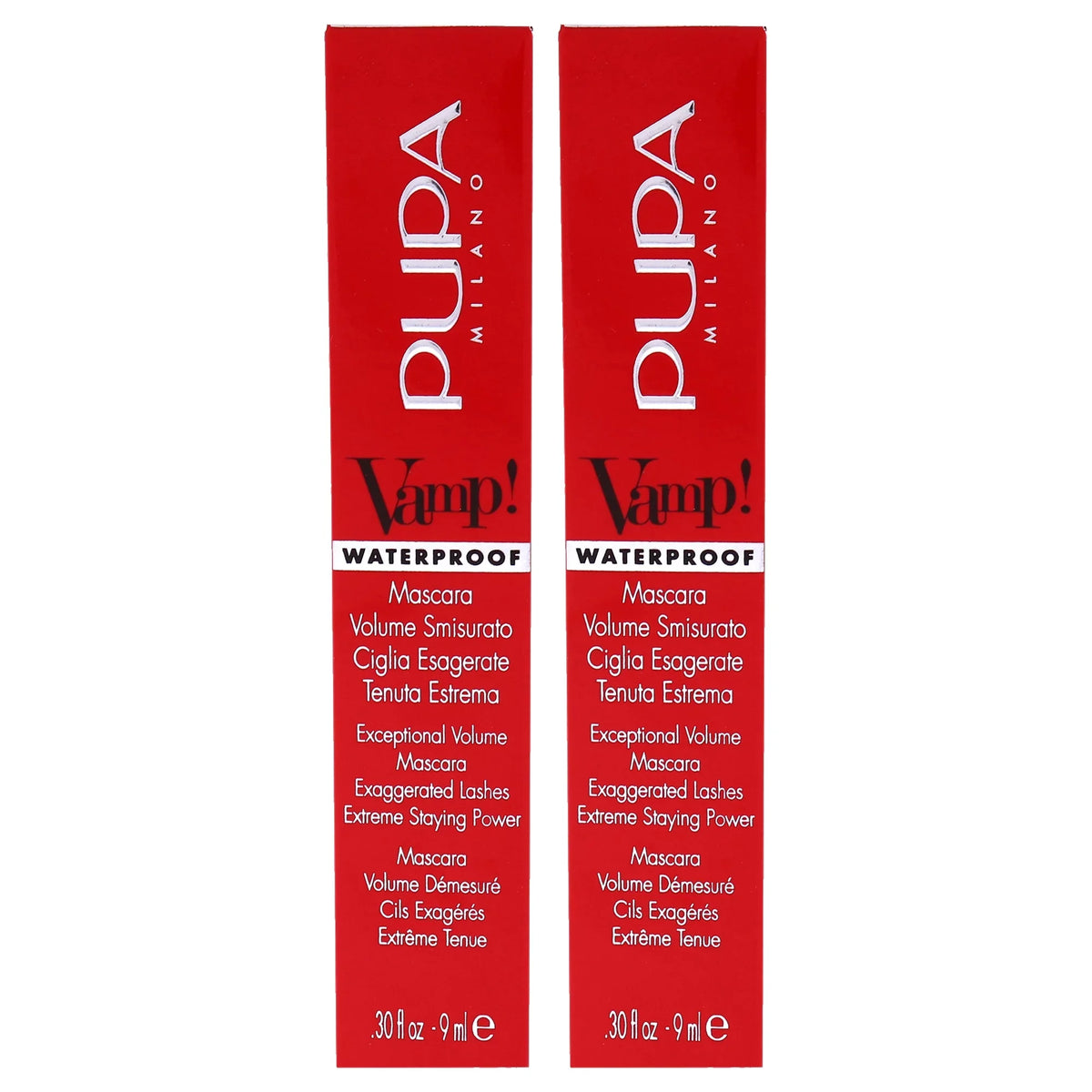 Mascara oz - 0.30 Pupa of Extra 001 Waterproof Vamp! Black Pack Milano 2 - - Mascara