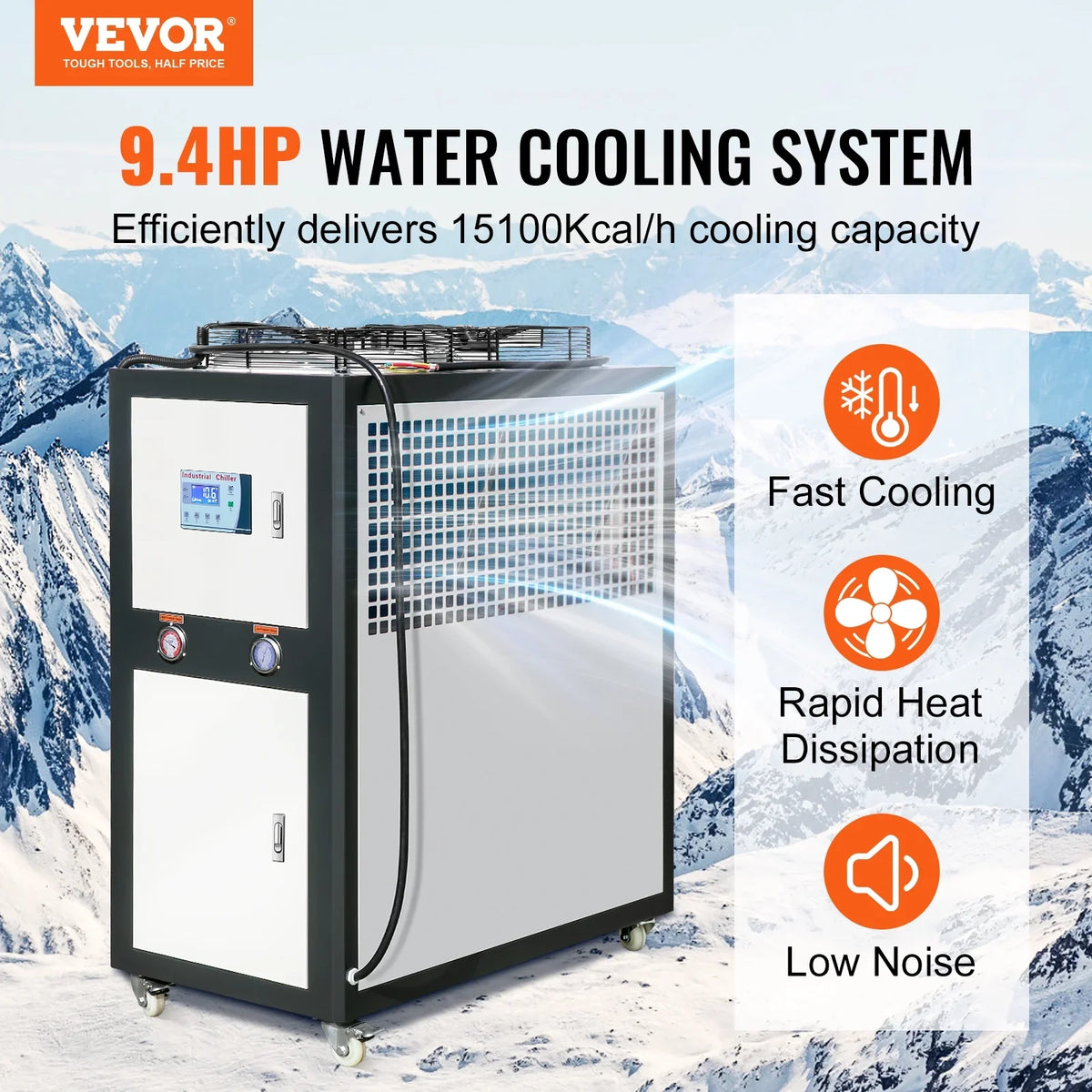 Chiller 16 Industrial Water Water Cooling 9.4HP for 60L SKYSHALO Air-cooled Gal
