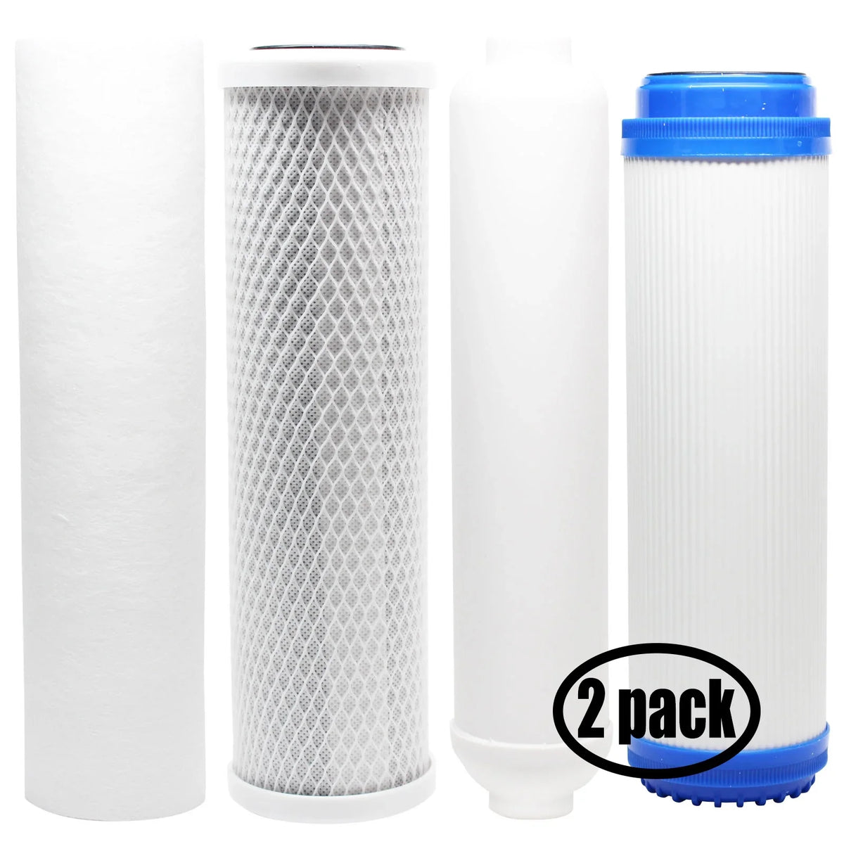 & Brand PP Filter, - USA for Replacement Inline Carbon Filter, APRO-ALK Pure Cartridge Denali Filter Filter System GAC Sediment 2-Pack Filter for RO - AMPAC Block Includes Kit