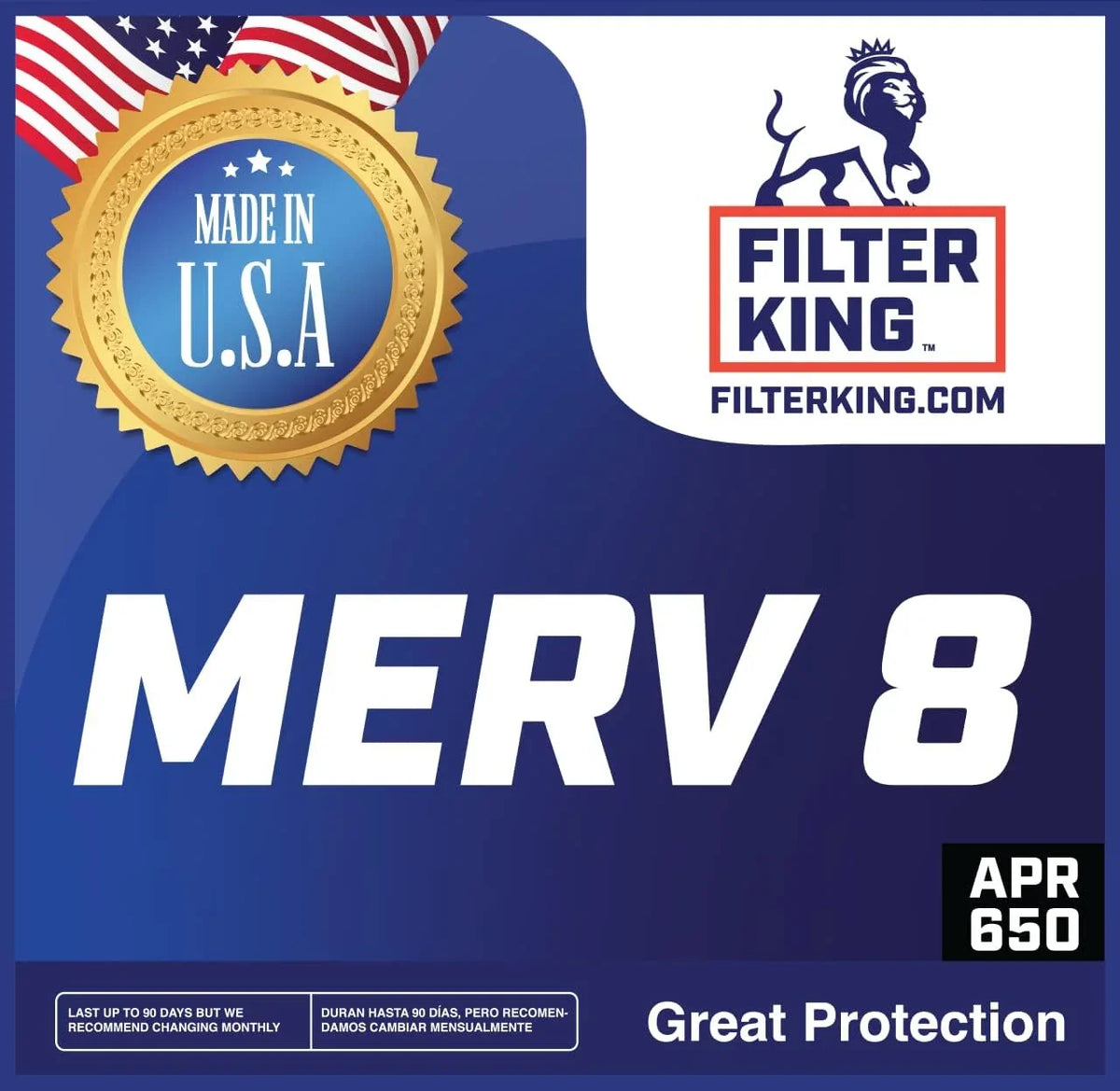 Furnace | HVAC King | Size: Filter A/C Pleated | MADE Air Actual 35x33.5x1 | x IN x 4-PACK USA 33.5 8 35 Filters Filter MERV .75"