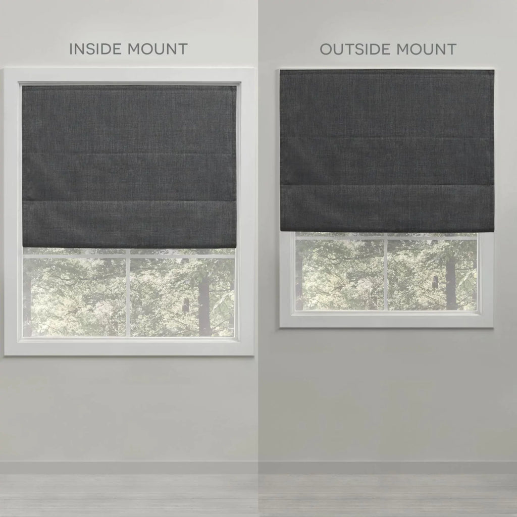Grey 34"x64", Blackout Ricardo Shade, Exclusive Home Total Roman