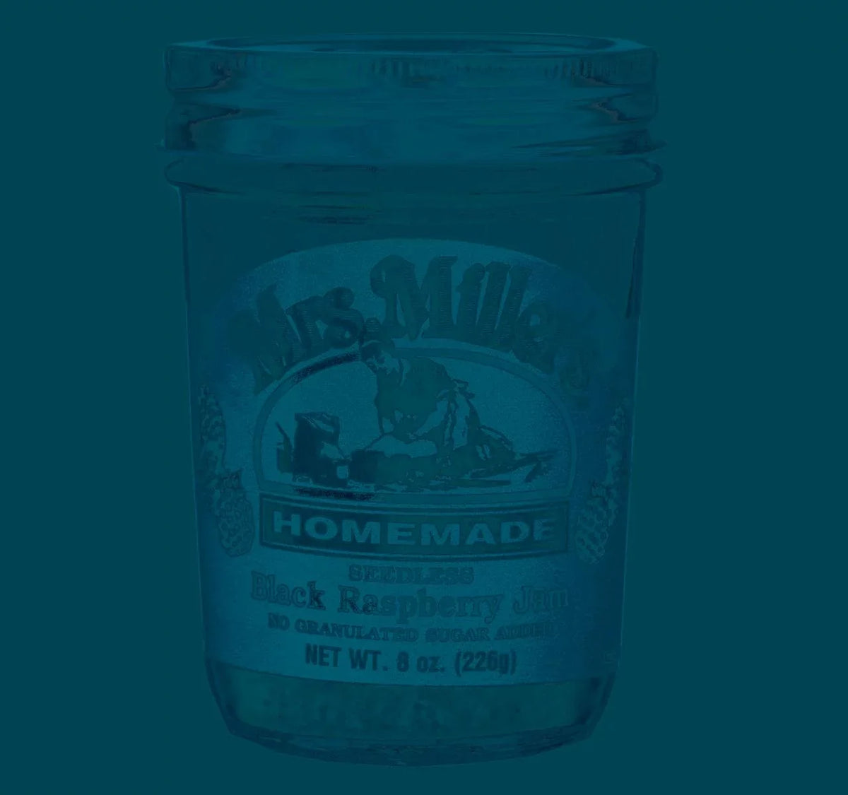 Raspberry Jars Sugar Jam, Miller's Homemade No oz. 8 Mrs. 3-Pack Black Seedless