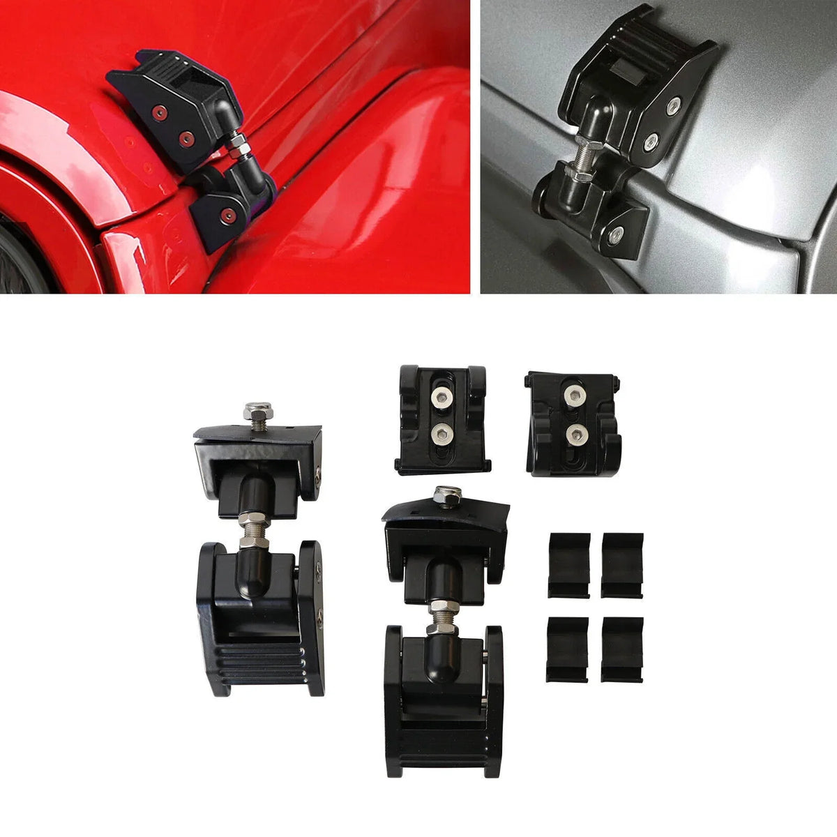 Jeep Defend Catch Jeep Black JK Sturdy Your Latch Wrangler Style Hood JLLOM in - for Lock 07-18