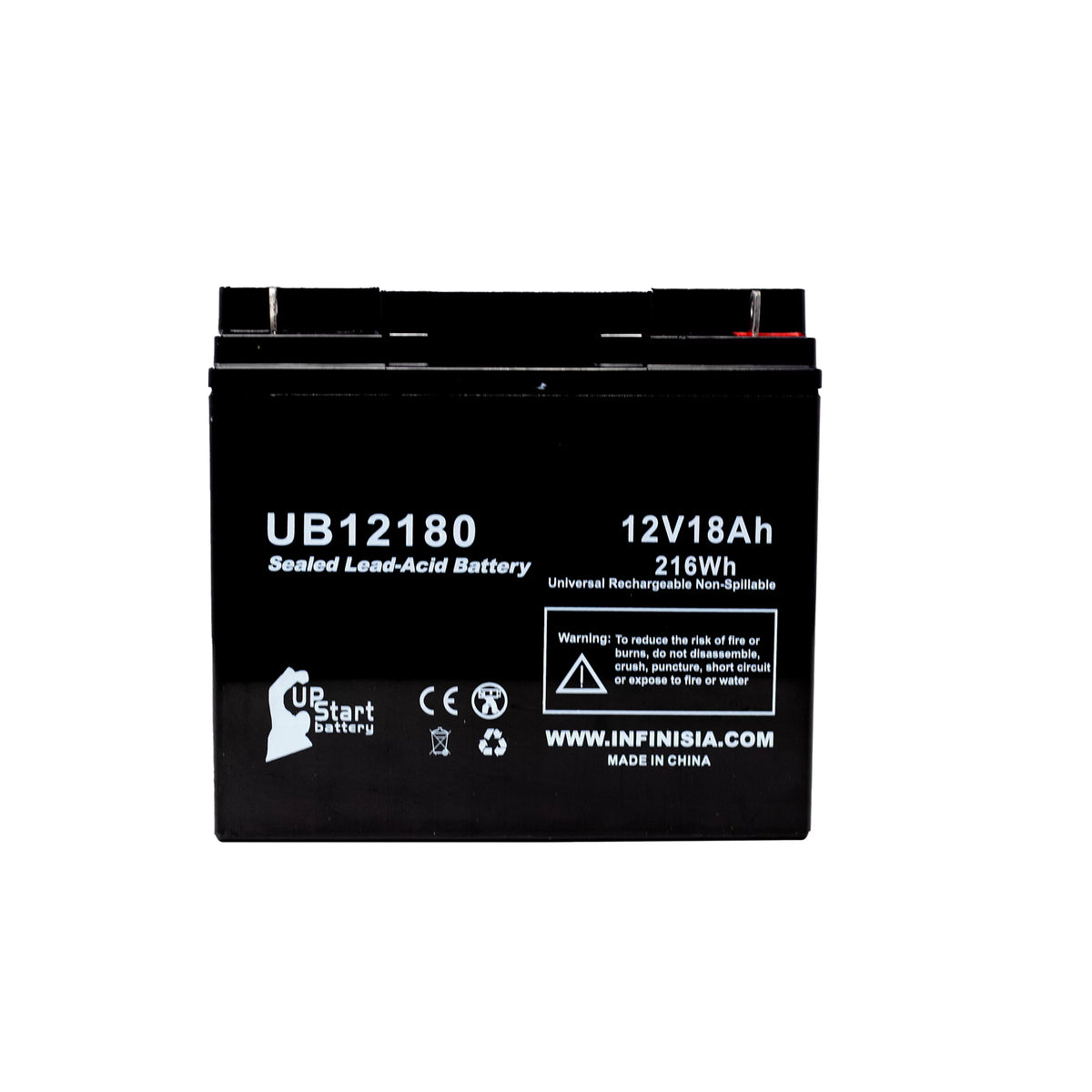 '- 18000mAh, SLA) UB12180 Acid (12V, AGM, Battery Replacement Lead EAGLE Battery Sealed 18Ah, CFMP12V18 Compatible PICHER Universal Terminal, BATTERIES T4