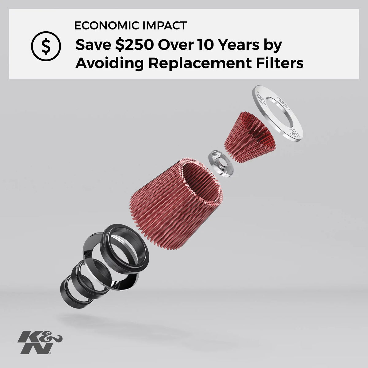 Duty: Filter: High Industrial Performance, Filter, Heavy Replacement Premium, Engine Washable, Air E-3402 K&N