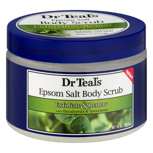 & Dr Spearmint (Pack 6) Renew oz & Exfoliate 16 Scrub, of Teal's Body Salt Epsom Eucalyptus