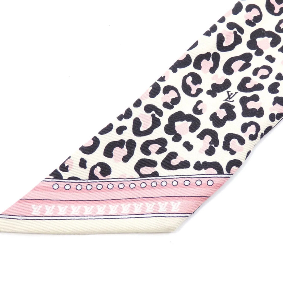 Vuitton Bandeau (Good) M00415 at BB Print Silk Leopard Scarf Multicolor Wild Pre-Owned Heart Muffler Louis Women's