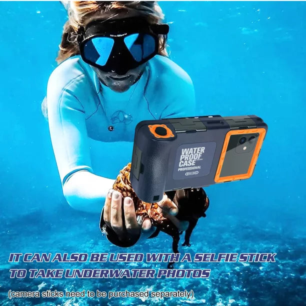 Protective for Snorkeling Sharp Photo Lanyard Surfing Inch all Phones Swimming Z2 6.9 Diving Video to Underwater Up Professional Waterproof Housing with UrbanX [15m/50ft] Case LCD And