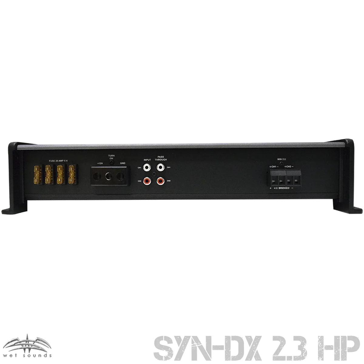 Steel Amplifier REV8B-FMINI Wet with 8" Fixed Stainless Speakers Sounds Clamps 1200 Watt SYN-DX2.3 Tower Black Mini &