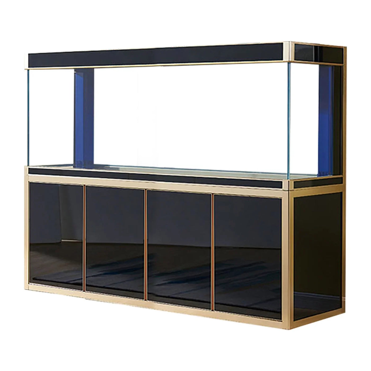 and Glass Gallon All-in-one Aquarium Black Gold Tempered 250 Aqua Dream