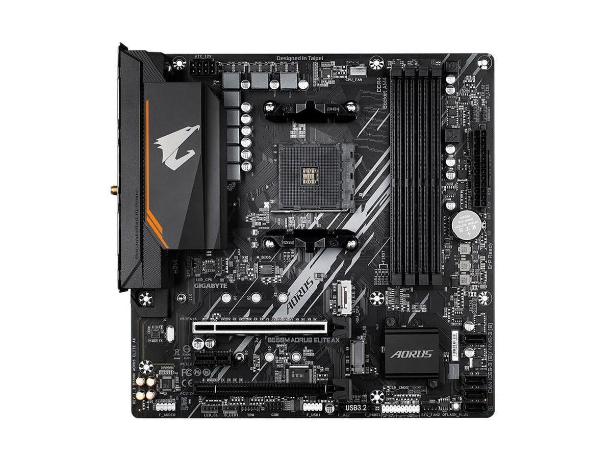 Realtek Gen AM4 B550M PCIe 1, Single 4.0 LAN, GIGABYTE Motherboard Micro-ATX M.2, AX B550 with ELITE USB 6Gb/s, AMD AORUS 3.2 (rev SATA GbE 1.3)