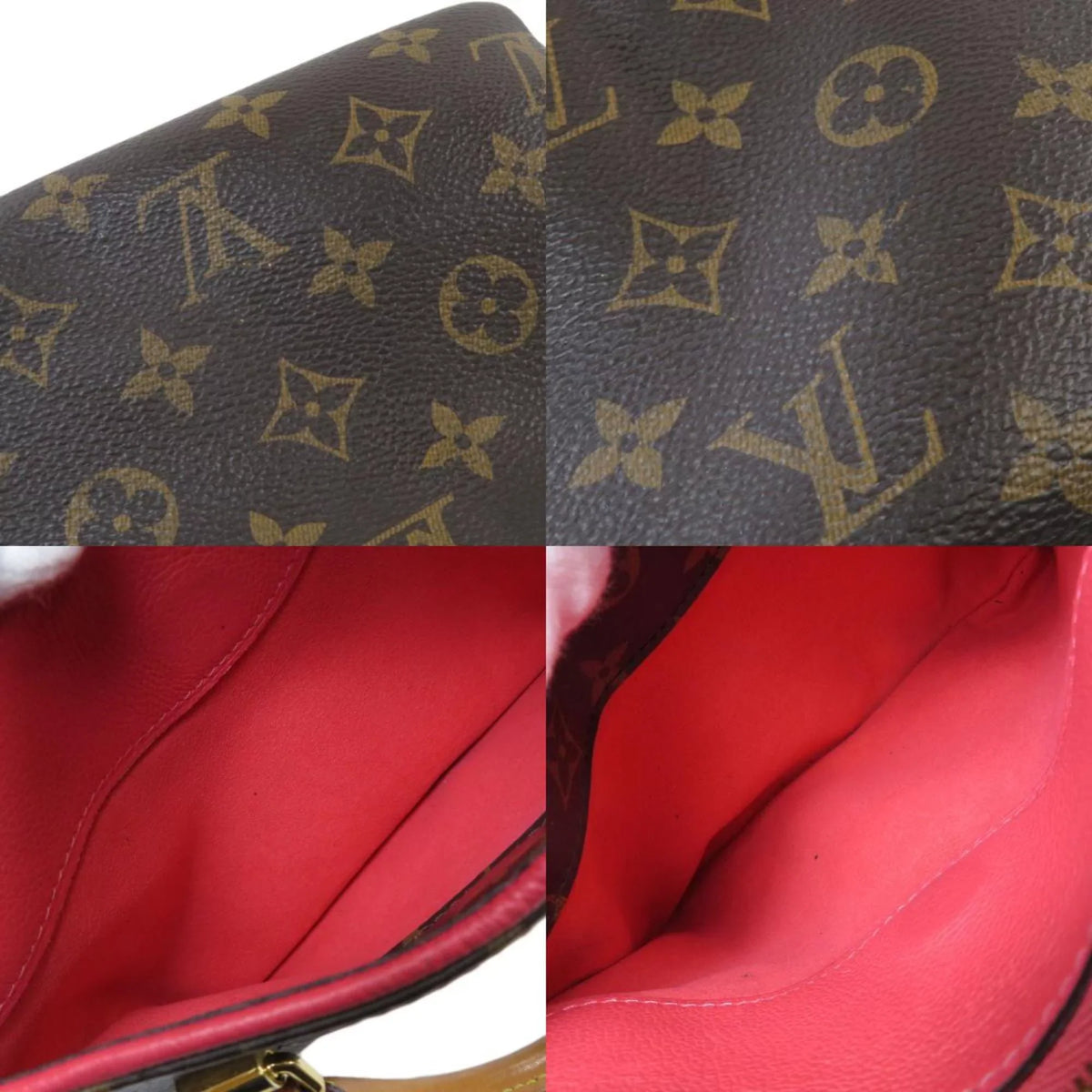 BB Monogram Louis Canvas (Good) Pre-Owned Vuitton Pallas Handbag M41734 Ladies