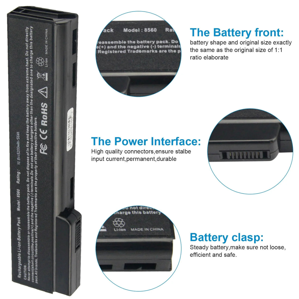 ProBook For 6460b 6360b ProBook Battery , HP