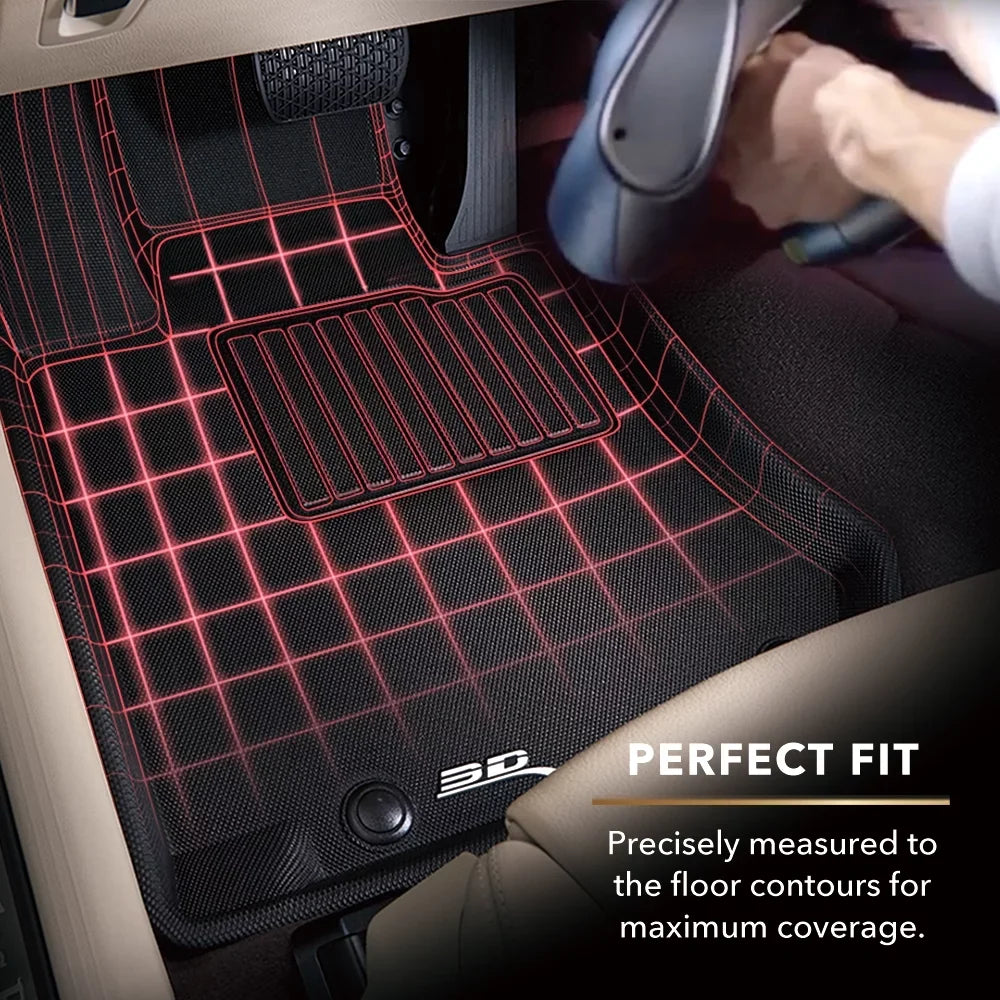 compatible 3D Row 2022-2024 - MAXpider KAGU JEEP with CHEROKEE L Front (BLACK) Mat Floor GRAND
